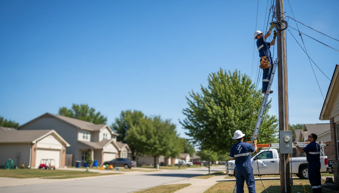 Residential electrician providing installation services in Farmersville, IL